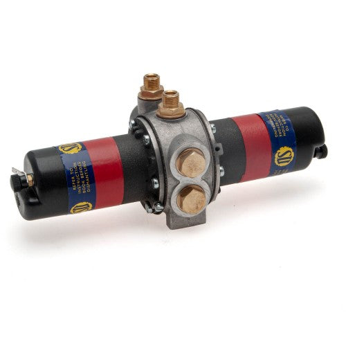 High-pressure 12V dual fuel pump by Classic and Sportscar Spares with +ve earth electronic design.