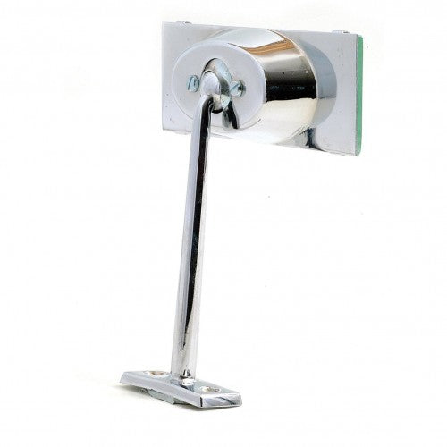 DASH mount mirror for XK120, tall design (125mm), showcasing sleek chrome finish and classic styling.