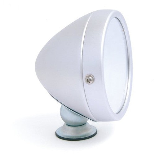 Exterior mirror from Raydot, racing type, made of aluminum, showcasing sleek design and reflective surface.