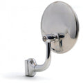 Round 100mm OVERTAKER mirror for door edge, showcasing sleek design and high-quality finish by Classic and Sportscar Spares.