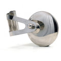 Classic and Sportscar Spares exterior overtaker mirror, round 75mm, showcasing door seam design and reflective surface.