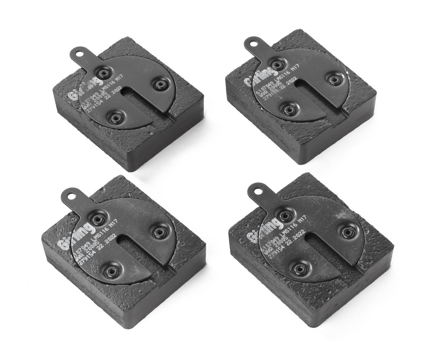 Front and rear brake pads for Jaguar MK2, featuring durable materials and precise fit for optimal performance.