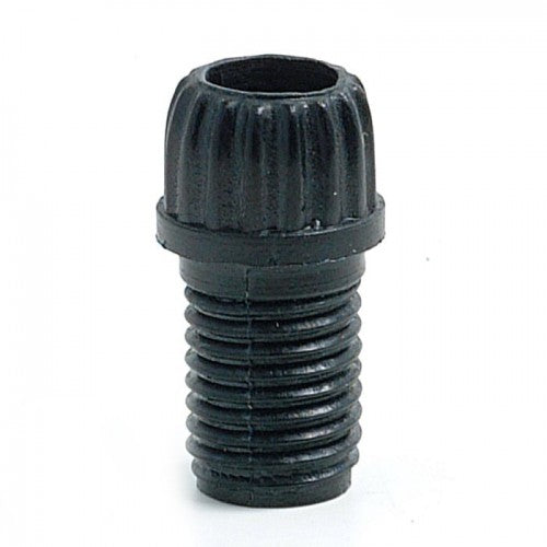 Long acorn nut for Lucas coils, part number 408120, showcasing its threaded design and metallic finish.
