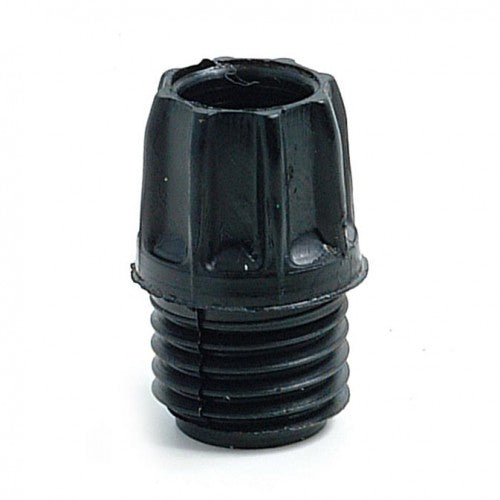 Acorn nut for Lucas distributor caps, model 410600, featuring a metallic finish and precise threading for secure fit.