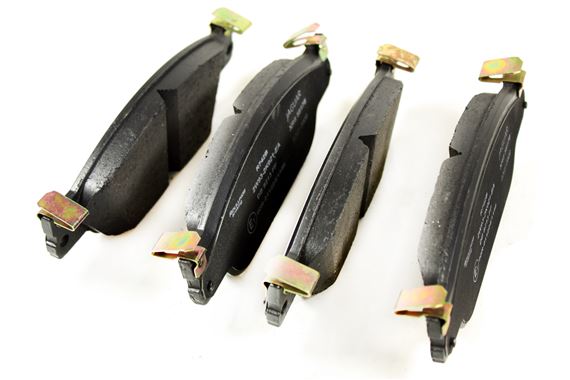 Front brake pads for Jaguar X350 and S-Type, model XR858178, showcasing high-quality materials and precise fit.