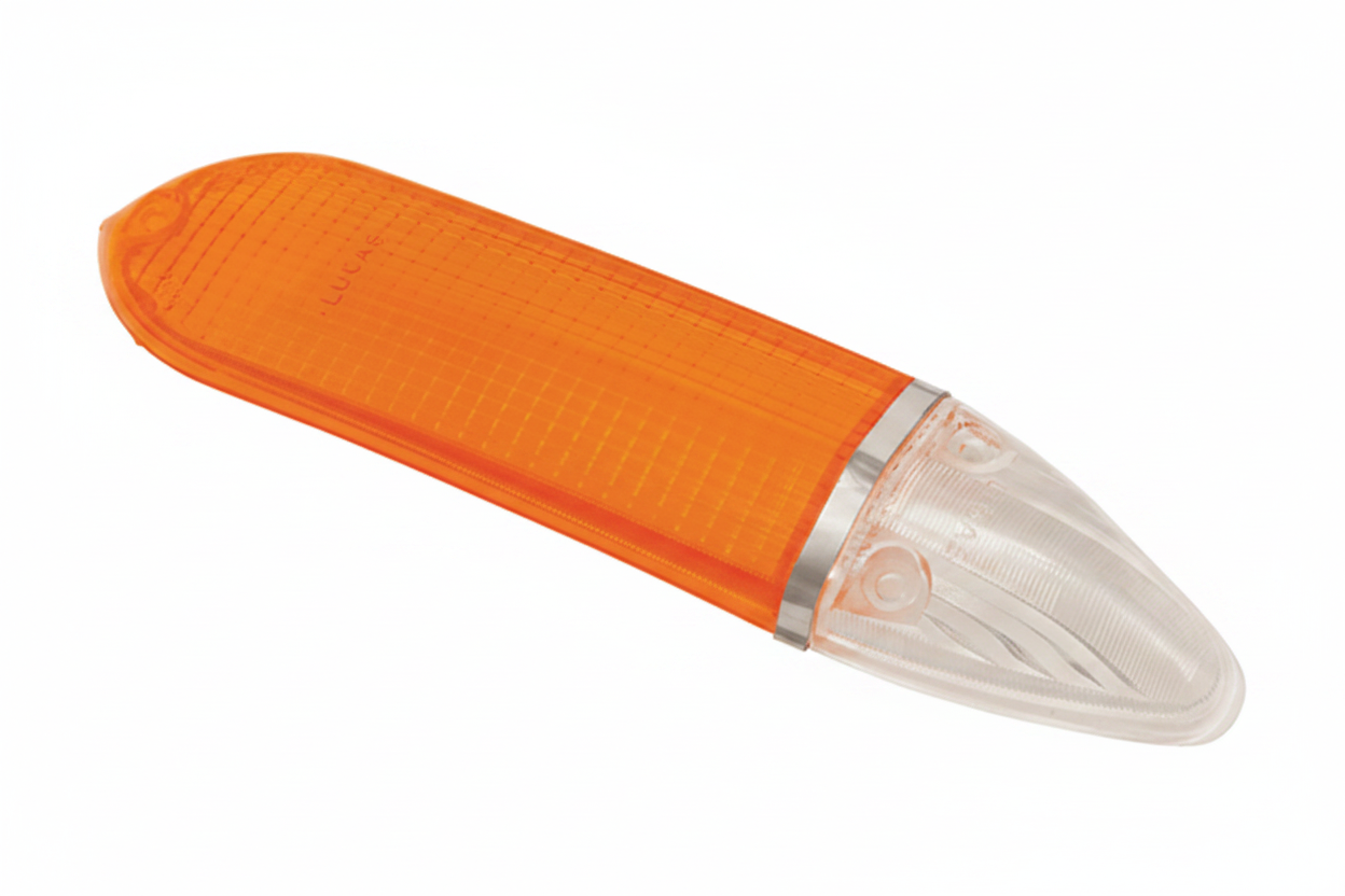 8604 LENS SIDE LIGHT/INDICATOR AMBER/CLEAR E TYPE S1 FRONT