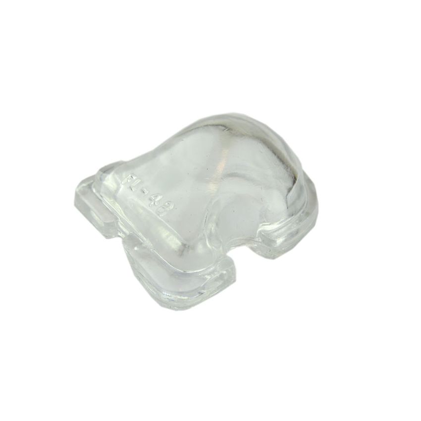 Classic and Sportscar Spares 8772 number plate lamp lens, showcasing clear plastic design for vehicle lighting.