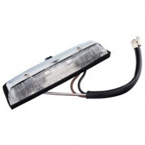 Classic and Sportscar Spares interior lamp for MGB, Rover P5, and Jaguar MK2, featuring a vintage design and clear glass.