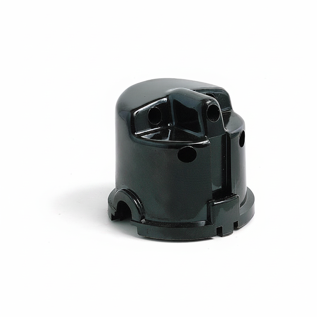 Classic and Sportscar Spares distributor cap for 4-cylinder engines with side entry and screw-in leads.