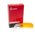JS742 indicator lens for front right-hand side of XJ Series 2, showcasing clear plastic and precision fit design.