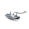 Lucas number plate and reverse lamp with clear lens, designed for classic and sports cars, showcasing detailed craftsmanship.