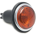 Double contact amber lens L488/C Lucas type side/flasher lamp by Classic and Sportscar Spares on a white background.