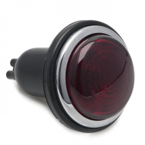 Double contact red lens L488/D Lucas type stop and tail lamp from Classic and Sportscar Spares on a white background.