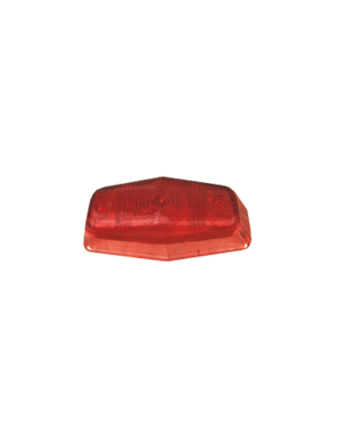 Red rear lamp lens L525/B by Lucas, suitable for Classic and Sportscar models, showcasing detailed design and clear visibility.