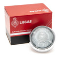 Single contact clear lens L539/A Lucas type sidelamp by Classic and Sportscar Spares on a white background.