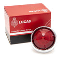 Classic and Sportscar Spares L539 rear lamp with double contact and red lens, showcasing its design and features.