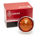 Amber lens L539/E Lucas type side/flasher with double contact for classic vehicles.