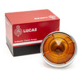 LUCAS L551 type side/flasher lamp with clear lens, designed for classic and sports cars.