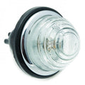Clear single contact sidelamp L594/A by Classic and Sportscar Spares, showcasing its detailed design and lens clarity.