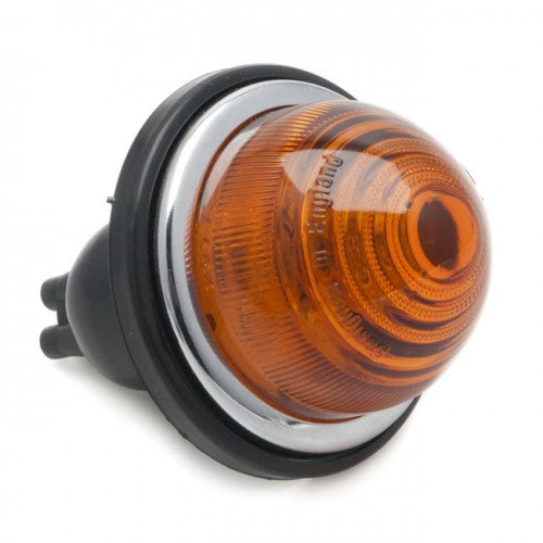 Double contact L594/E Lucas type side and flasher lamp, featuring a clear lens and automotive design for classic vehicles.