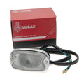 Reversing lamp 'E' type for Jaguar, model L595/52549, showcasing clear lens and durable housing design.