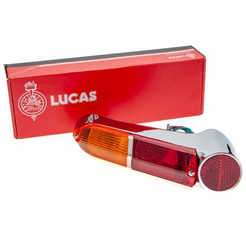Left-hand tail lamp for Jaguar E-Type S1 & 1 1/2 DHC, model L651/53820, showcasing classic automotive design.