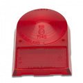 Red rear fog lamp lens for Volvo P1800, model L671, showcasing its clear design and durable construction.