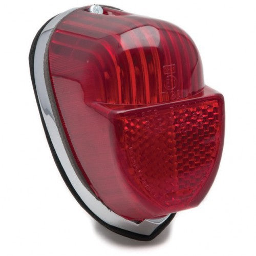 Tail lamp assembly for Triumph Spitfire 1, 2 & 3, GT6, showing red lens and chrome housing details.