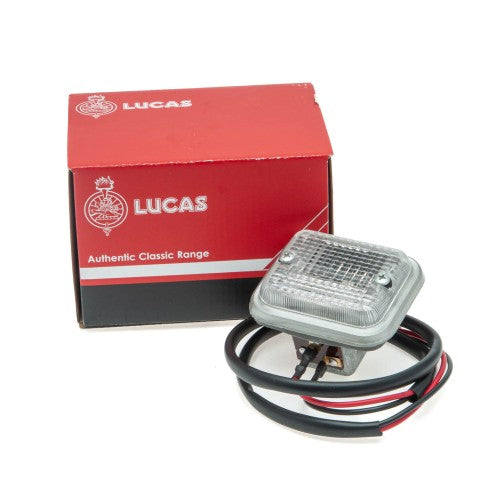 Reversing lamp L798/54462 for MGB and Midget, showcasing clear lens and durable housing design.