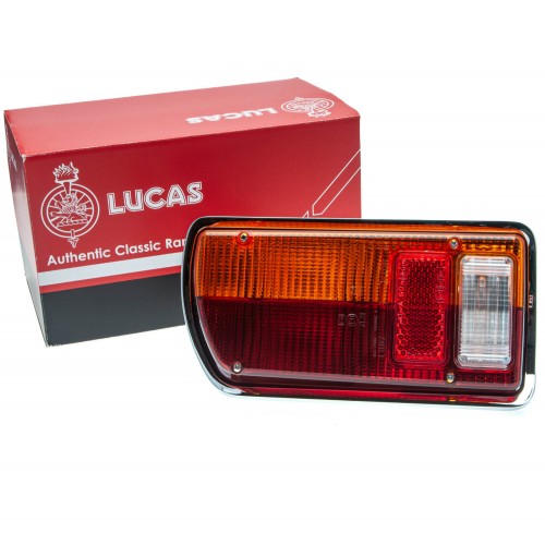 Classic and Sportscar Spares Lucas Type rear lamp for Lotus, left-hand side view showcasing design and details.