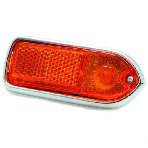 Front right sidemarker lamp for MGB and TVR, showing clear lens and mounting details.