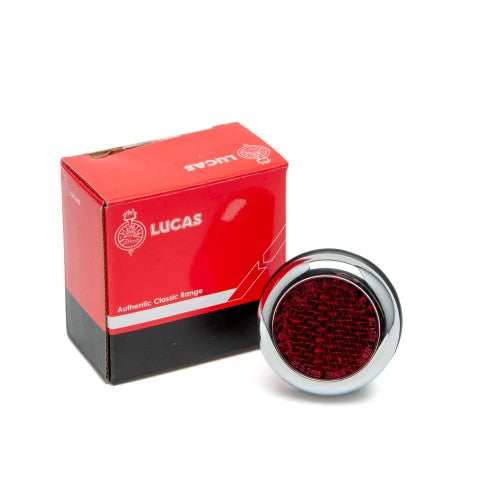 LAB701 reflector with chrome rim, 52mm central stud mount, showcasing its sleek design and reflective surface.