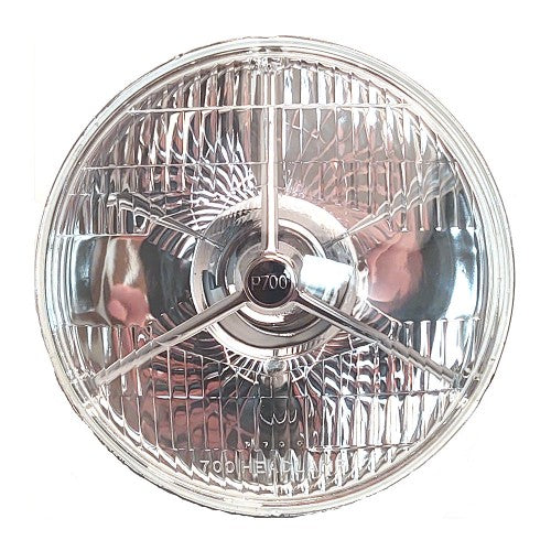P700/H headlamp on a tripod with sidelights, showcasing halogen lighting features and adjustable height.