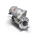 RAC198 starter motor for Austin Healey 100 & 3000 with thin ring gear, showcasing metal construction and design details.