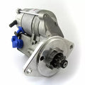 RAC477 starter motor for Land Rover petrol, pre-engaged, suitable for 2.5 litre engines, showing detailed design and features.