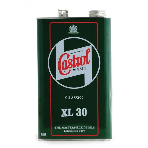 Castrol Classic Engine Oil XL30 SAE30 in a 1-gallon bottle, showcasing the label and packaging design.