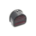 Classic and Sportscar Spares ST51 rear lamp 'D' type in black with bar, showcasing sleek design and detailed craftsmanship.