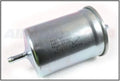 JLM20862 fuel filter for Jaguar Series 3 and XJS, featuring a cylindrical design with inlet and outlet fittings.