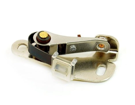 Close-up of GCS106 contact points for Triumph Dolomite and Sprint, showcasing detailed metal components.