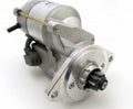 RAC415 starter motor for Lotus Esprit, Excel, Elite, Eclat, and Sunbeam, showcasing its compact design and connectors.