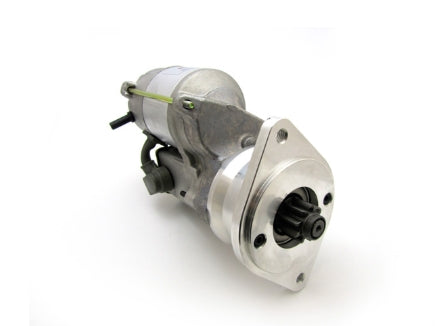 RAC404 starter motor for Jaguar V12 with 25mm pinion, featuring a compact design and durable construction.