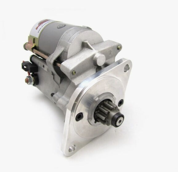 RAC401 starter motor for MGA, early MGB, MGTD/TF, showcasing the component's design and mounting points.