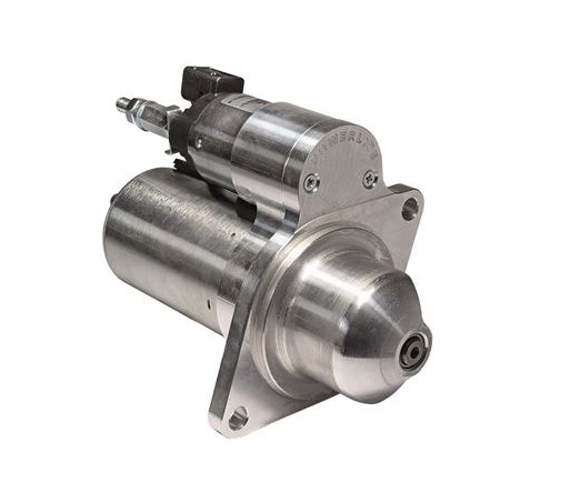 RAC530 starter motor for MGB and MGC, pre-engaged replacement part, showcasing its compact design and electrical connectors.