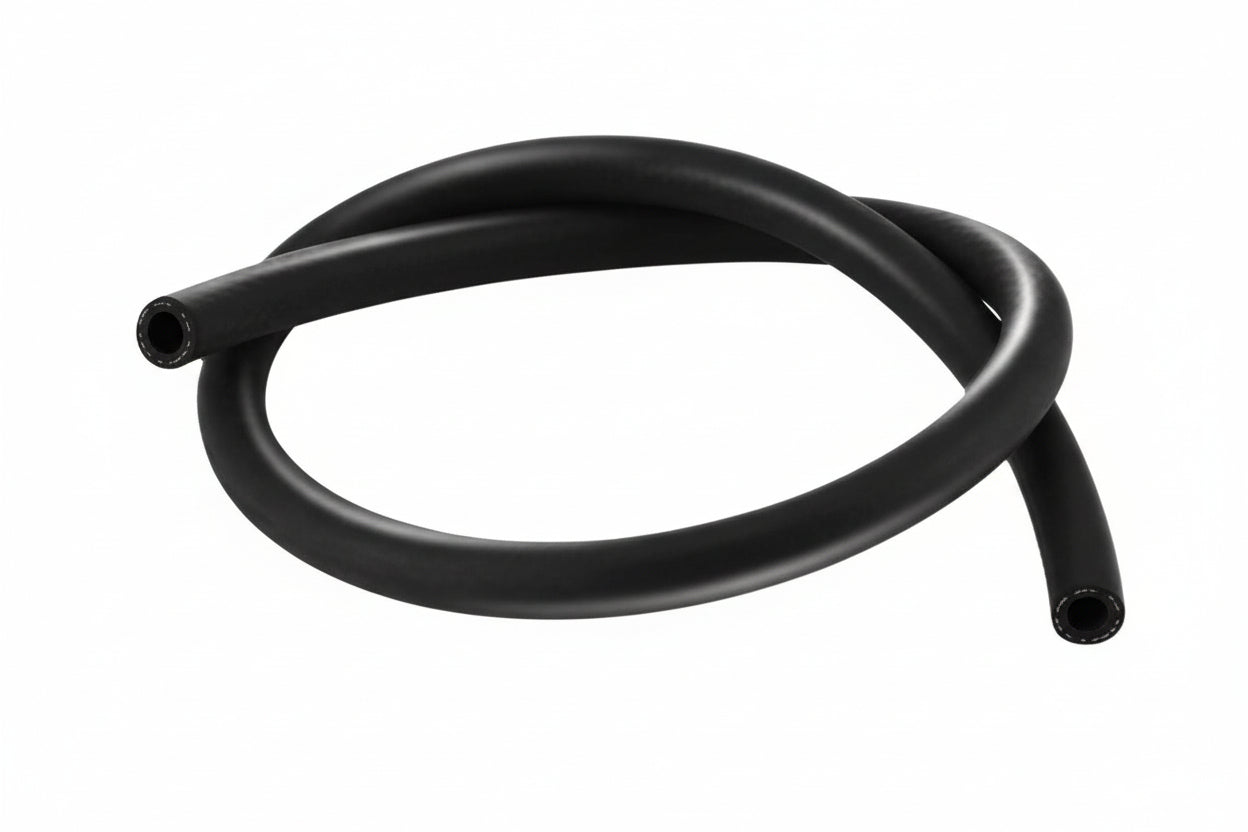 9mm vacuum hose for brake systems by Classic and Sportscar Spares, showcasing flexible rubber construction and fittings.