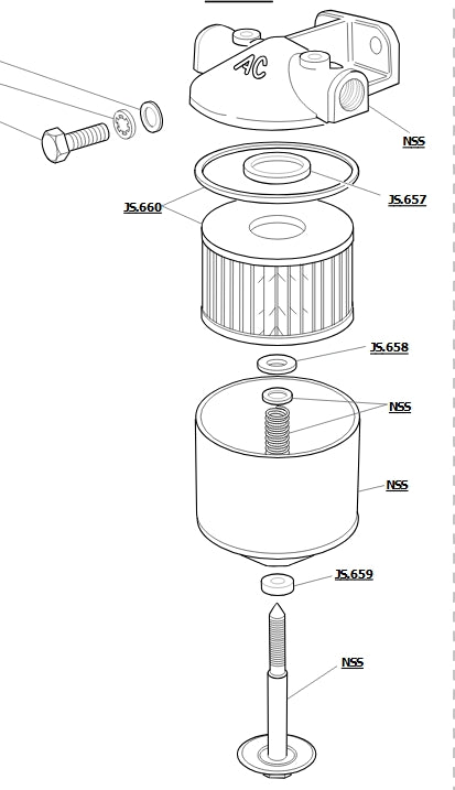 C38490 FUEL FILTER ASSEMBLY JAGUAR, RANGE ROVER ETC