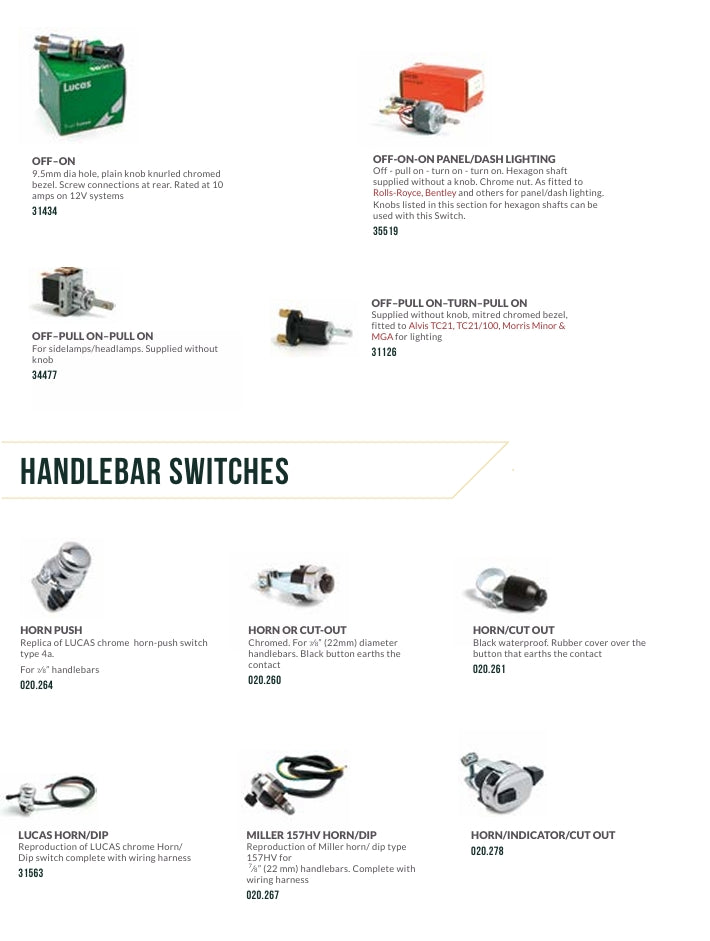 SWITCHES COLLECTION CATALOGUE