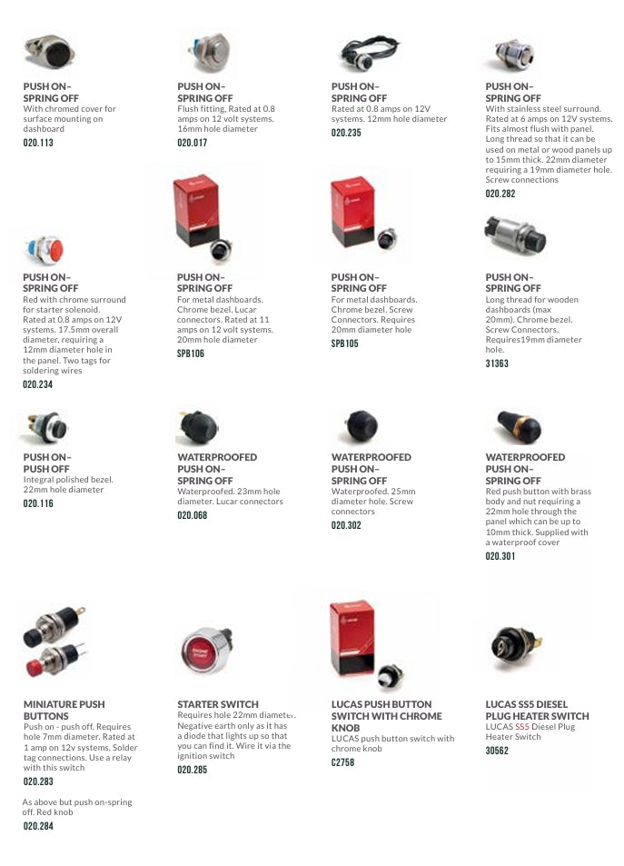 SWITCHES COLLECTION CATALOGUE