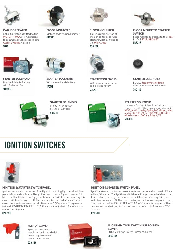 SWITCHES COLLECTION CATALOGUE