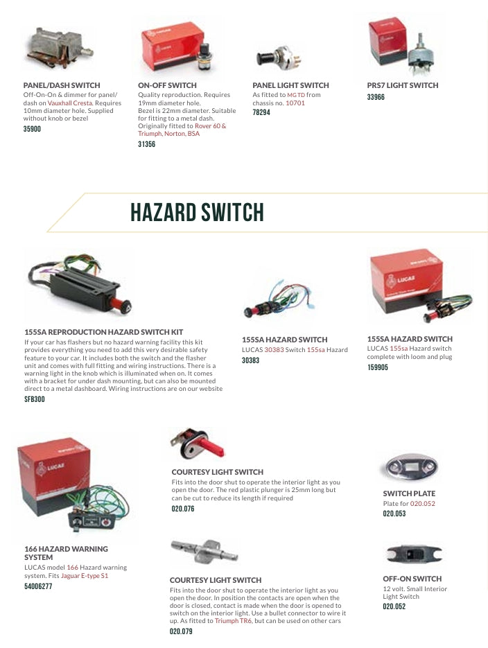 SWITCHES COLLECTION CATALOGUE