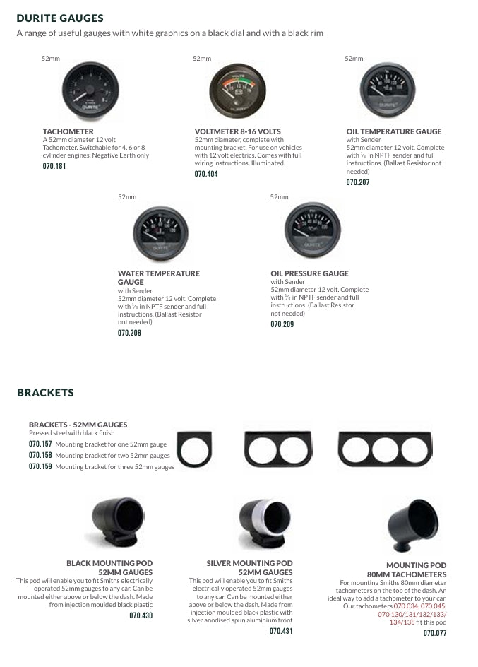 GAUGES COLLECTION CATALOGUE